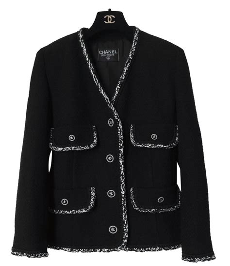 chanel black jackets|Chanel jacket cost.